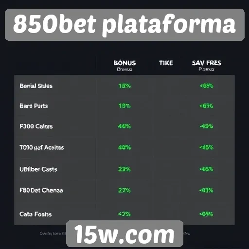 Comparativo de bônus e promoções da 850bet plataforma